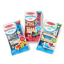 Melissa & Doug DYO Plane, Train & Race Car Bundle