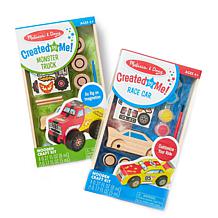 Melissa & Doug DYO Race Car & Monster Truck Bundle