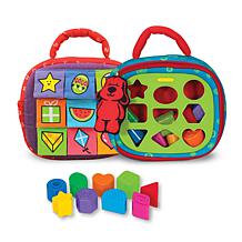 Melissa & Doug Take-Along Shape Sorter with Plush Dog