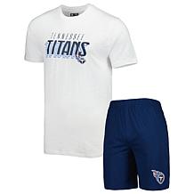 Men's Concepts Sport Navy/White Tennessee Titans Downfield T-Shirt ...