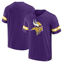 Men's Fanatics  Purple Minnesota Vikings Jersey Tackle V-Neck T-Shirt