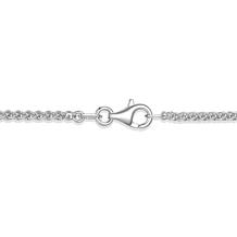 Men's Oxidized Rhodium Plated Sterling Silver Dog Tag Pendant Necklace