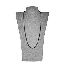 Men's Stainless Steel Black Rope Chain Necklace