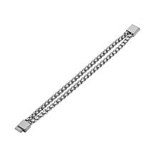 Men's Stainless Steel Double Box Chain Bracelet