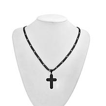Men's Stainless Steel Lord's Prayer Cross Pendant with Chain