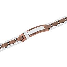 Men's Two-Tone Stainless Steel Diamond Accent ID Bracelet