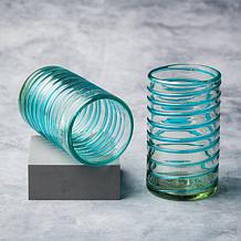 Meridia 6-pc. Handblown Mexican Hiball Glass