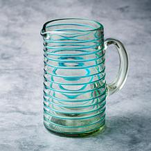 Meridia Handblown Mexican Glass Pitcher Set