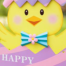 Metal Bunny and Chick Easter Egg Yard Stake