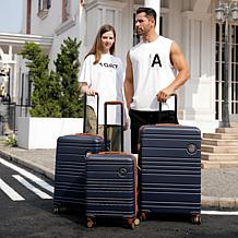 Miami CarryOn Brickell 3 Piece Expandable Retro Spinner Luggage Set