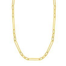 Midas Chain 20" 14K Yellow Gold 5mm Hollow Paperclip Chain Necklace
