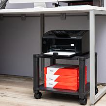 Mind Reader 2-Shelf Mobile Printer Cart with Cord Management