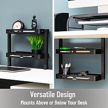 Mind Reader 2 Tier Desk Organizer with Clamp 