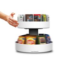 Mind Reader 2-Tier Lazy Susan Organizer, White