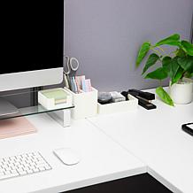 Mind Reader 3 Piece Cement Desk Organizer Set