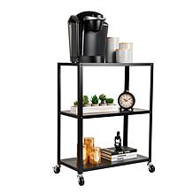 Mind Reader 3 Tier Rolling Cart Microwave Stand Office Cart Metal