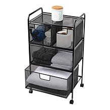 Mind Reader 4-Drawer Rolling Mesh Office Storage Cart