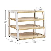 Mind Reader 4 Tier Desk Organizer Metal MDF White