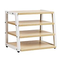 Mind Reader 4 Tier Desk Organizer Metal MDF White