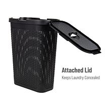 Mind Reader 40 Liter Laundry Hamper Set of 2 Black