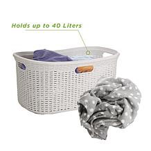 Mind Reader 40-Liter Laundry Hamper with Cutout Handles