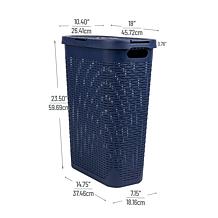 Mind Reader 40-Liter Slim Laundry Basket with Cutout Handles