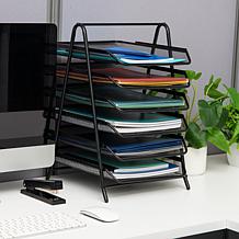 Mind Reader 6-Tier Paper Tray Desktop Organizer File Storage Metal