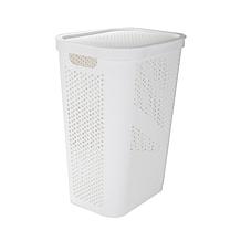 Mind Reader 60-Liter Lightweight Plastic Laundry Hamper - White