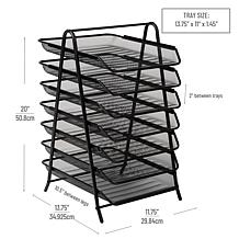 Mind Reader 7-Tier Paper Tray Desktop Organizer File Storage Metal