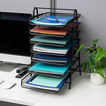 Mind Reader 7-Tier Paper Tray Desktop Organizer File Storage Metal