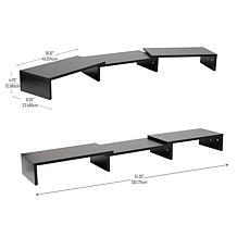 Mind Reader Adjustable 2-Tier Dual Monitor Riser, Black