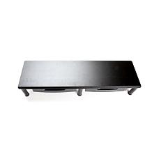 Mind Reader Adjustable Dual Monitor Stand w/ 2 Storage Drawers, Black