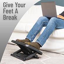 Mind Reader Adjustable Foot Rest with Elastomer Pad