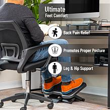 Mind Reader Adjustable Foot Rest with Elastomer Pad