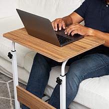 Mind Reader Adjustable Height Rolling Laptop Table - White