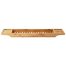 Mind Reader Bamboo Bathtub Caddy Tray Organizer
