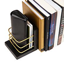 Mind Reader Decorative Basket Bookends with Storage Set of 2
