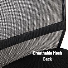 Mind Reader Desk Chair with Wheels Height Adjustable Black