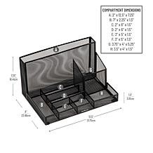 Mind Reader Desktop Organizer and Office Supplies Metal Black