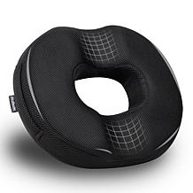 Mind Reader Donut Pillow Seat Cushion with Air Cloud Technology Black