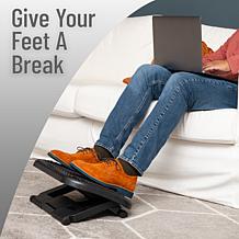 Mind Reader Ergonomic Height Adjustable Foot Rest Plastic Black