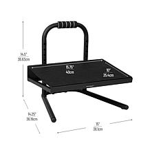 Mind Reader Footrest Under Desk Height Adjustable Metal