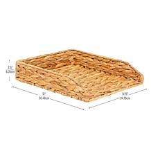 Mind Reader Handwoven Rattan Paper Tray 9.75" x 12" x 2.5"