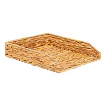 Mind Reader Handwoven Rattan Paper Tray 9.75" x 12" x 2.5"