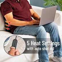 Mind Reader Heated Air Cloud Lumbar Cushion Ergonomic Memory Foam