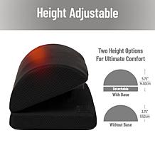 Mind Reader Heated Memory Foam Footrest Under Desk with 4 Heat Setting