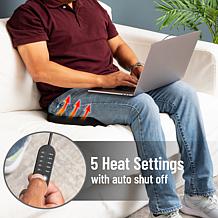Mind Reader Heated Memory Foam Seat Cushion with 4 Heat Settings