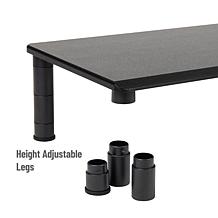 Mind Reader Large Adjustable Dual Monitor Stand Black