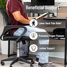 Mind Reader Lumbar Roll Pillow with Air Cloud Memory Foam