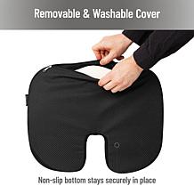 Mind Reader Memory Foam Seat Cushion with Air Cloud Technology Gray